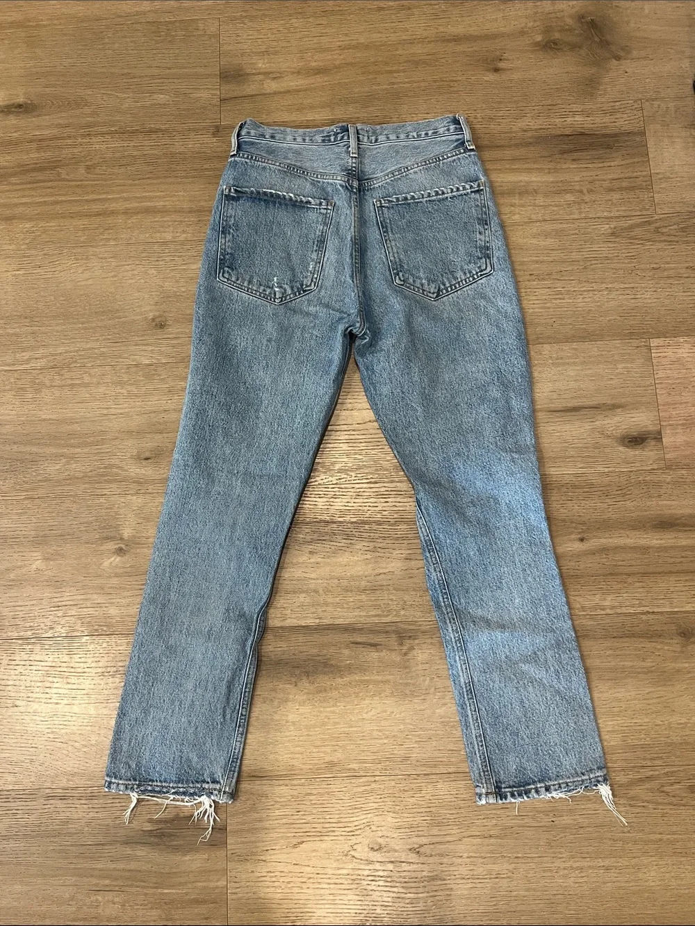 Agolde Riley High Rise Straight Crop 100% Organic Cotton Womens 25
